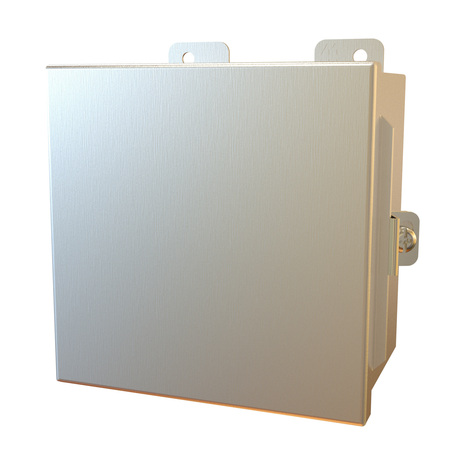 HAMMOND MFG. N4X J Box, Hinge Cover w/Panel, 6 x 6 x 4, 304 SS 1414N4PHSSE